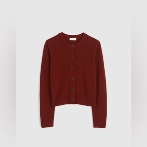 Madewell Cashmere Button-Front Cardigan Sweater • size xs •NS663 • DEEP RUST
